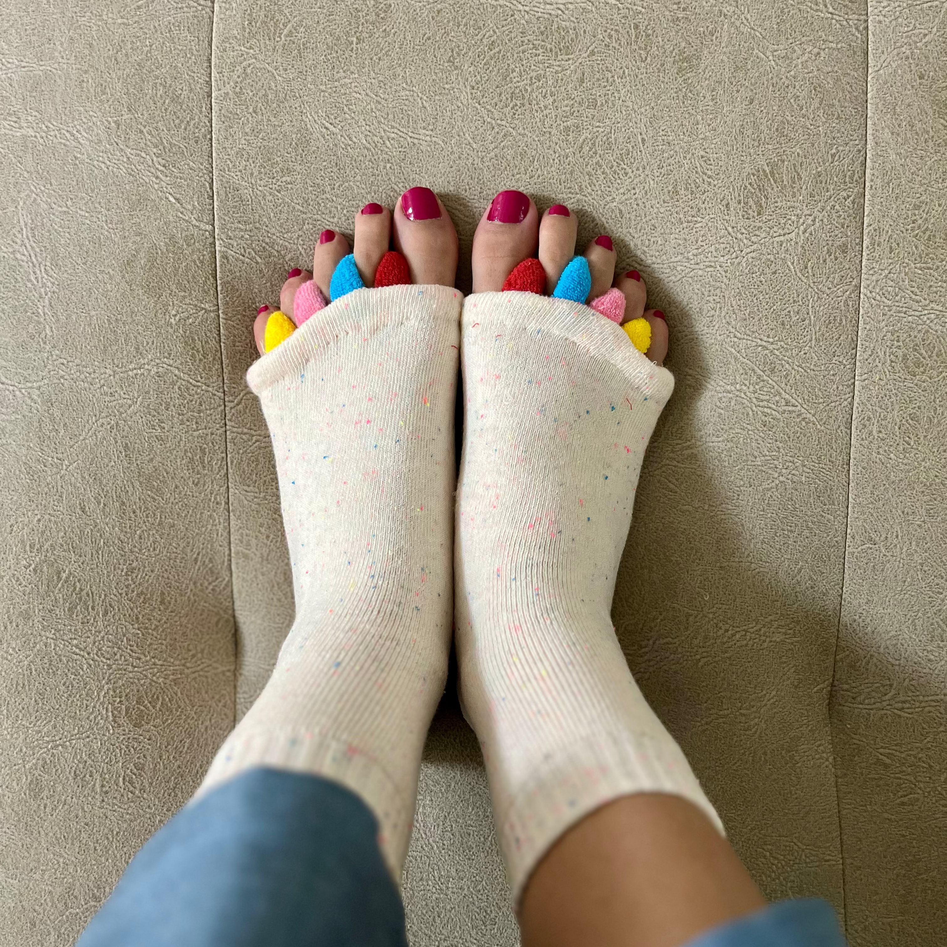 CALCETINES CON SEPARADORES DE DEDOS - WHITE