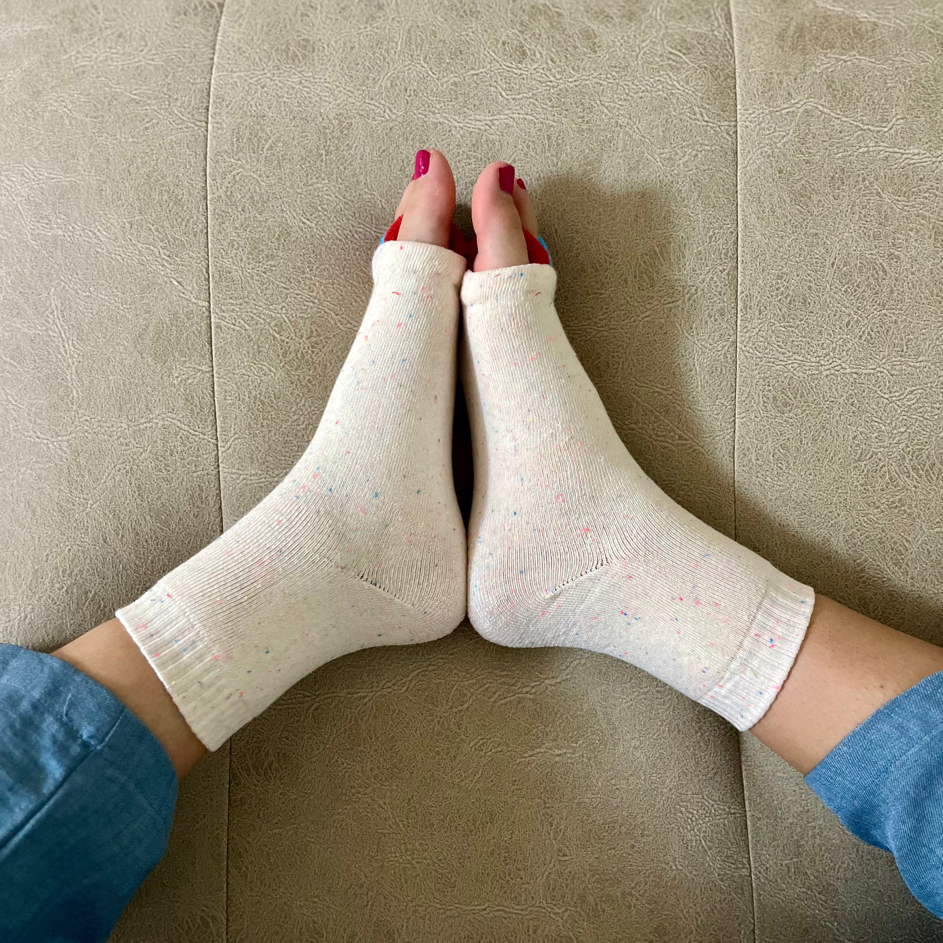 CALCETINES CON SEPARADORES DE DEDOS - WHITE