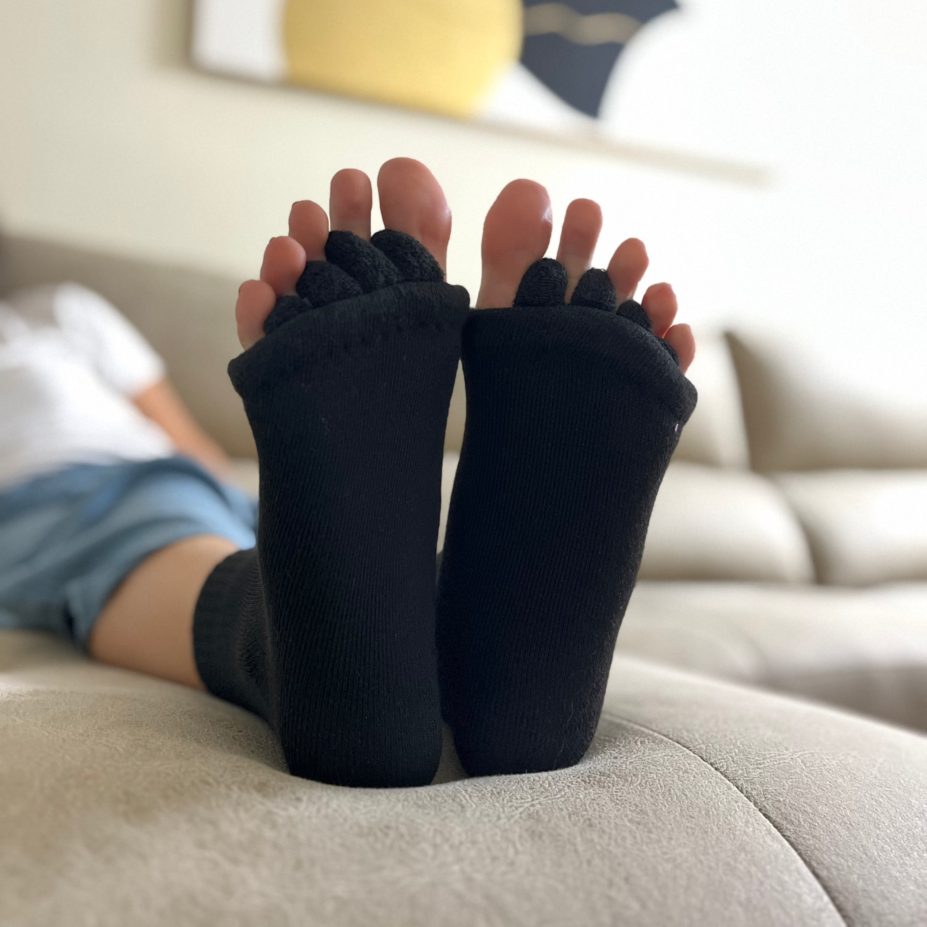 CALCETINES CON SEPARADORES DE DEDOS - BLACK