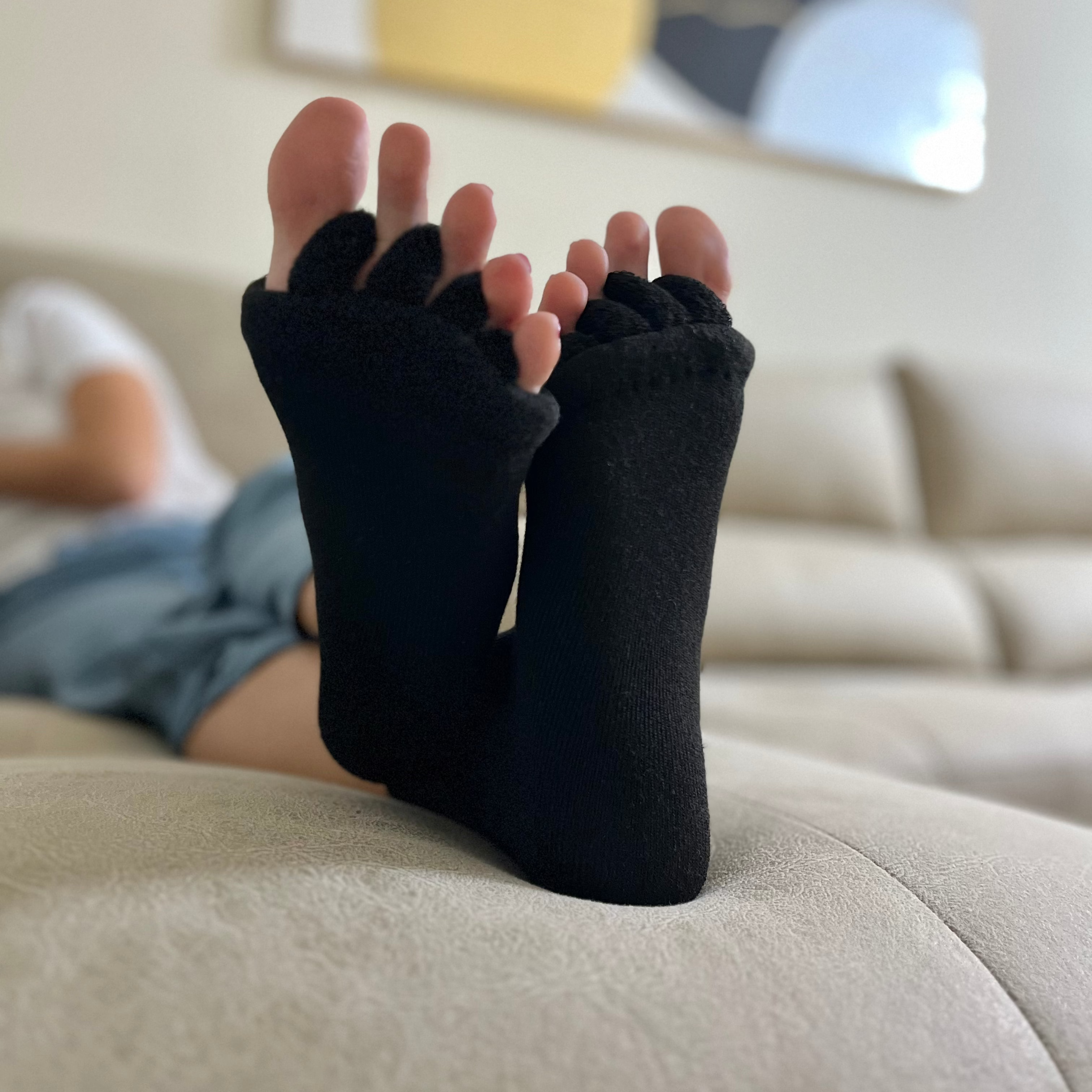 CALCETINES CON SEPARADORES DE DEDOS - BLACK